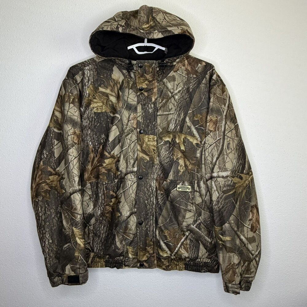Vintage Field & Stream Realtree Camo Hunting Jacket Men’s XL 90s Hydroproof